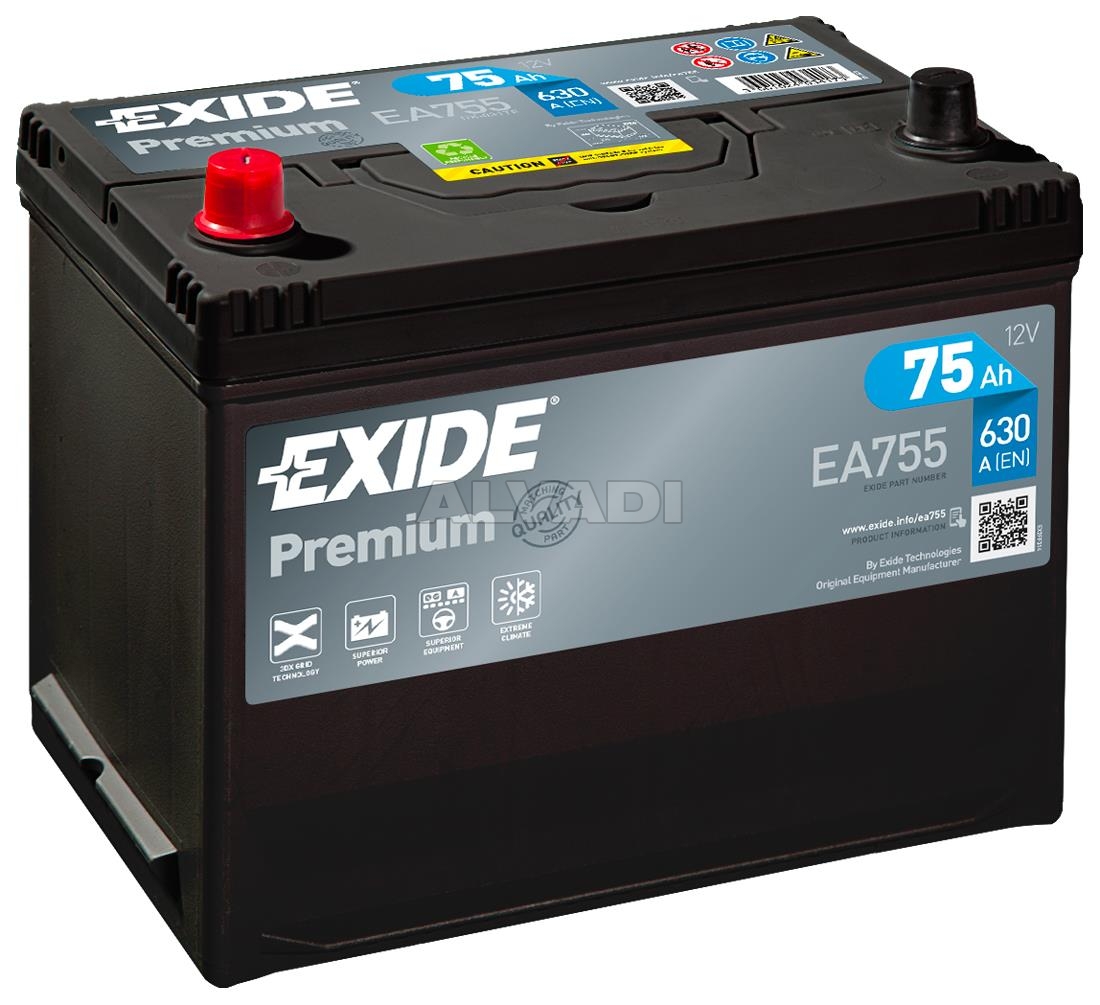 TB740 Tudor Exide High-tech-bilbatteri, Carbon-boost, 12 V, 74 Ah - View #3